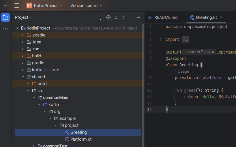 Where to find Greeting.kt file