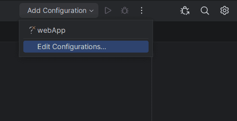 Android Studio's Add Configurations menu